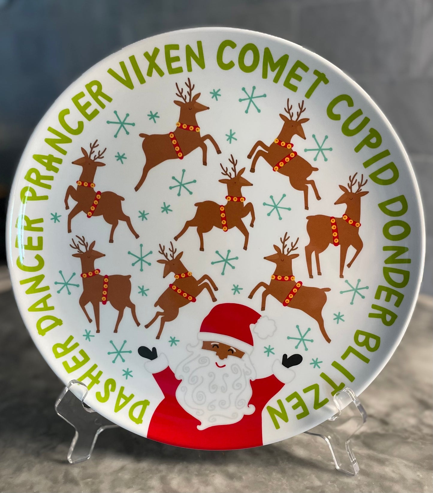 Santa plate (dark)